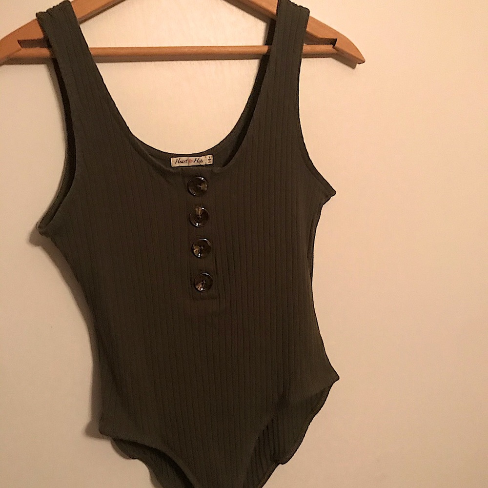 Dark Green Body Suit